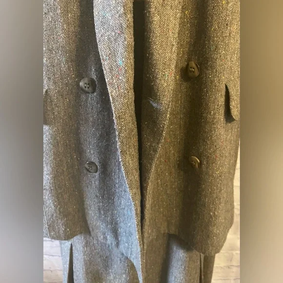 TOGETHER Women’s 2 PC Suit Gray Speckled Wool Blend Tweed  Size 14 - Picture 6 of 16